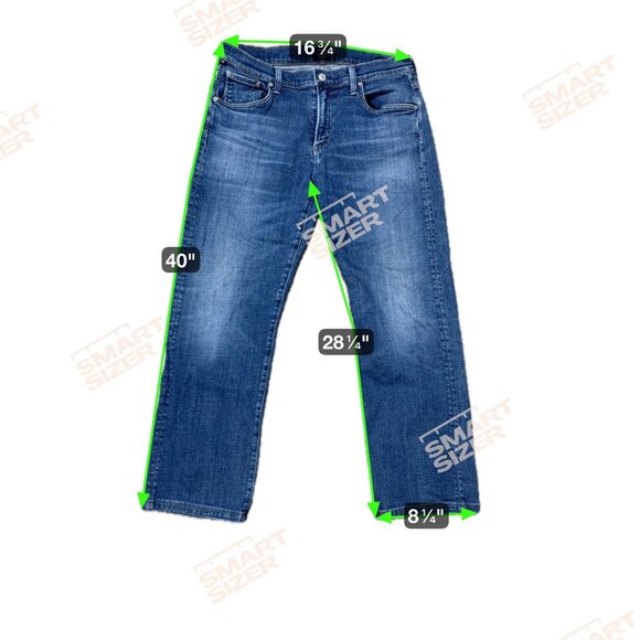 Citizens Of Humanity Jeans Mens 34 Blue Dark Wash Perfect WHISKERED Made in USA - Picture 6 of 8